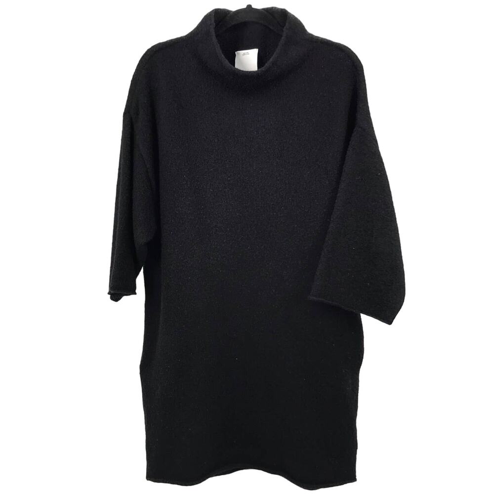 C/MEO Collective Black High Neck Mini Sweater Dress Womens L